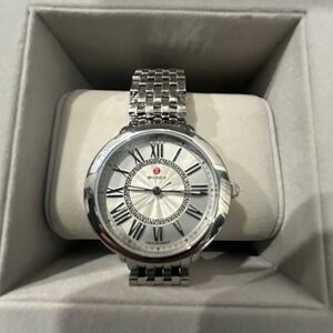 Brand New Michele Serein Mid Stainless Steel Diamond Dial Watch (MWW21B000147)